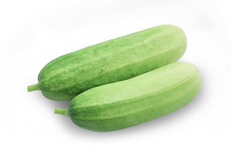 fresh cucumbers isolated on white background