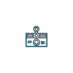 Photo Camera icon design. Photography and video icon line vector illustration
