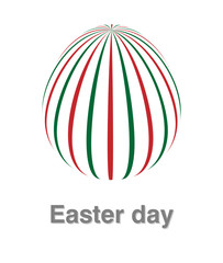 Illustrations of easter egg logo on white background, Easter egg vector of isolated a cute egg icon