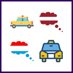 4 roof icon. Vector illustration roof set. latvia and luxemburg icons for roof works