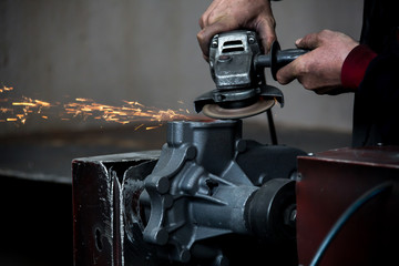 Close up of CNC machine at work