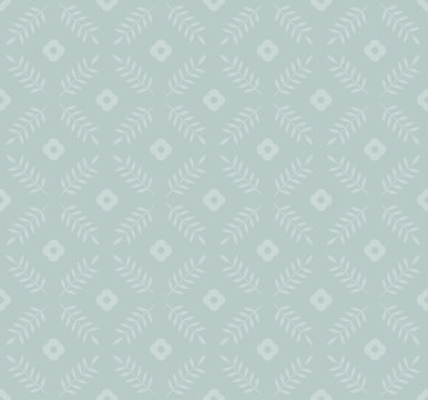 Seamless pattern in classic English style. Leaves and flowers classic pattern for print on wallpaper, gift paper, textile, paper. Two-color pattern