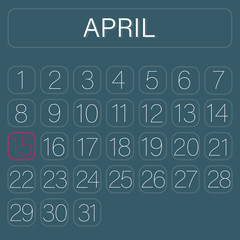 Calender Page April 15