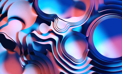 Colorful abstract background, 3D illustration. 