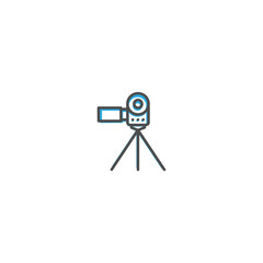 Obraz premium Video Camera icon design. Photography and video icon line vector illustration