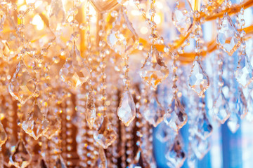 blur and defocus crystal chadelier shiny glitter abstract background