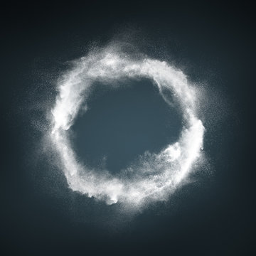 Abstract design of white powder explosion