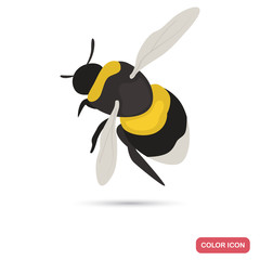 Bumblebee color flat icon for web and mobile design