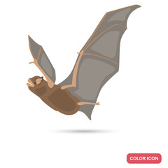 Bat olor flat icon for web and mobile design