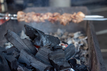 charcoal for cooking meat