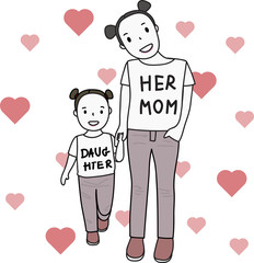 mommy and her daughter