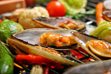 New Zealand Grilled Mussels
