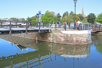 Lock on Exeter Canal, Devon