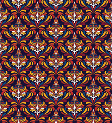 Damask seamless vector pattern