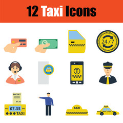 Set of taxi icons
