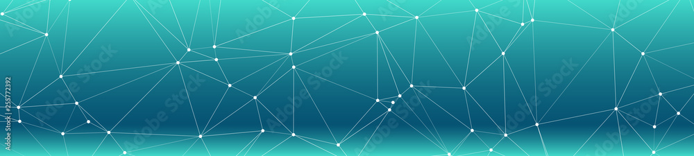 Poster wide banner triangles shapes vector lines and dots