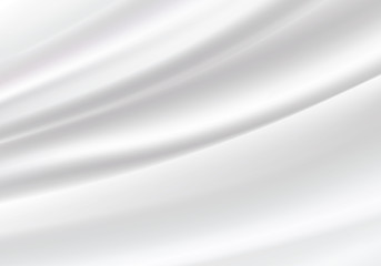 Obraz premium White silk satin background smooth texture background. Beautiful White Silk. Drapery Textile Background, Vector Illustration.