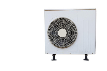 Isolated air conditioner on white background