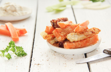 Gemüsesticks Gemüse Sticks Pommes Portion Snack