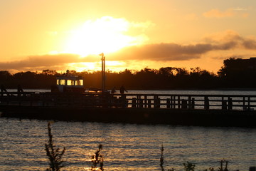 Fototapeta premium sunset on the pier