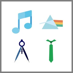 4 wallpaper icon. Vector illustration wallpaper set. refraction and tie icons for wallpaper works