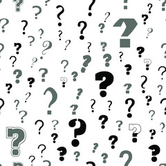 Question mark education, school concept. Seamless vector EPS 10 pattern. Flat style