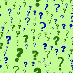 Question mark education, school concept. Seamless vector EPS 10 pattern. Flat style
