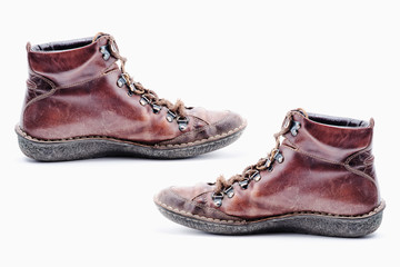 vieilles chaussures en cuir souple