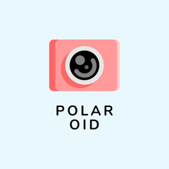 Polaroid photography with simple flat vector quality logo template inspiration. Can use for community and shop