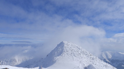 View from the Chopok mountain, the highest peak of Low Tatras, Jasna, Slovakia