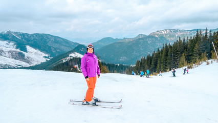 Winter view from Jasna ski resort, Chopok montain