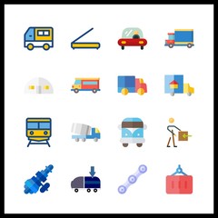 16 logistic icon. Vector illustration logistic set. distribution and storehouse icons for logistic works