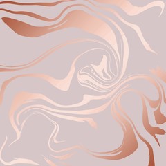 Rose marble. Rose gold. Luxurious vector texture with a marble pattern and a metallic effect