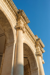 Valley of Noto Sicily. Typical details of Baroque architecture in Noto