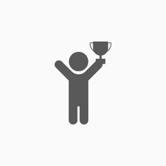 winner icon, trophy vector