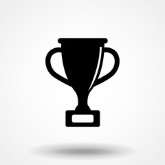 Champion cup icon isolated on white background. Vector illustration.
