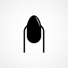 Nail vector icon, manicure