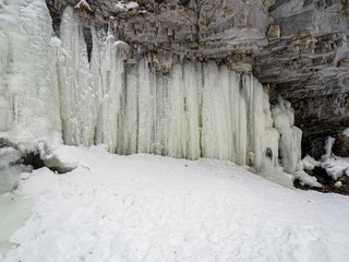 Winter icicles scene 