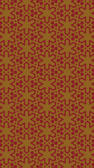 Ornate geometric pattern and two-tone abstract background