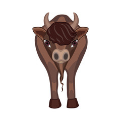 taurus ox bull cartoon style