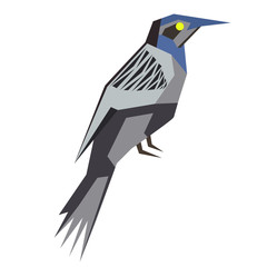 forest bird flat illustration