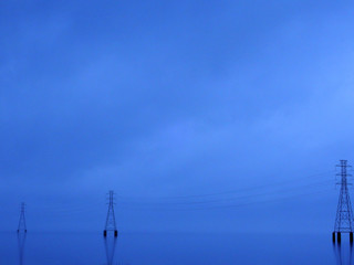 Three towers in the bay