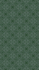Ornate geometric pattern and two-tone abstract background