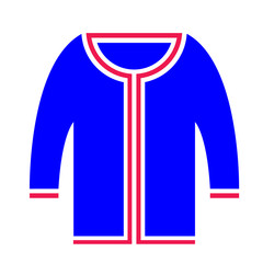 blue jacket flat illustration