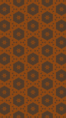 Ornate geometric pattern and two-tone abstract background