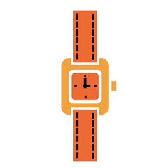wrist watch flat illustration
