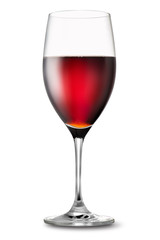 Wineglass with red wine