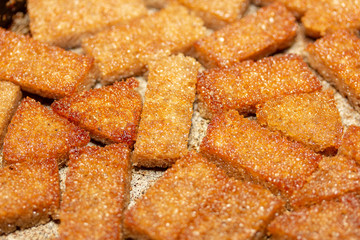 A delicious and flavorful fried slices of bread