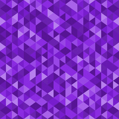 Obraz premium Abstract polygon purple graphic triangle seamless pattern. Vector graphic background.