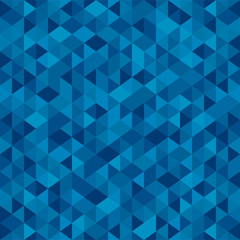 Abstract polygon blue graphic triangle seamless pattern. Vector graphic background. - 255790742
